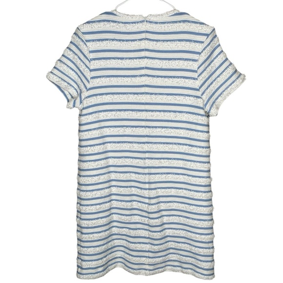 English Factory Fringed Striped Polo Mini Dress Size Large Retail $120 White - Picture 6 of 10